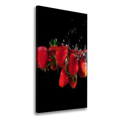 Large canvas wall art Strawberries in water