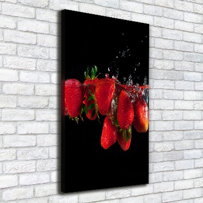 Large canvas wall art Strawberries in water