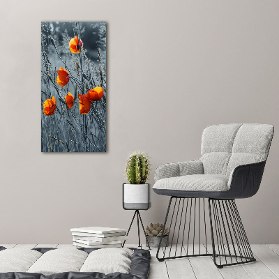 Large canvas wall art Field poppies