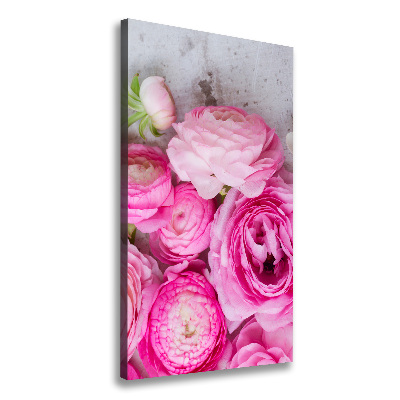 Wall art canvas large Pink