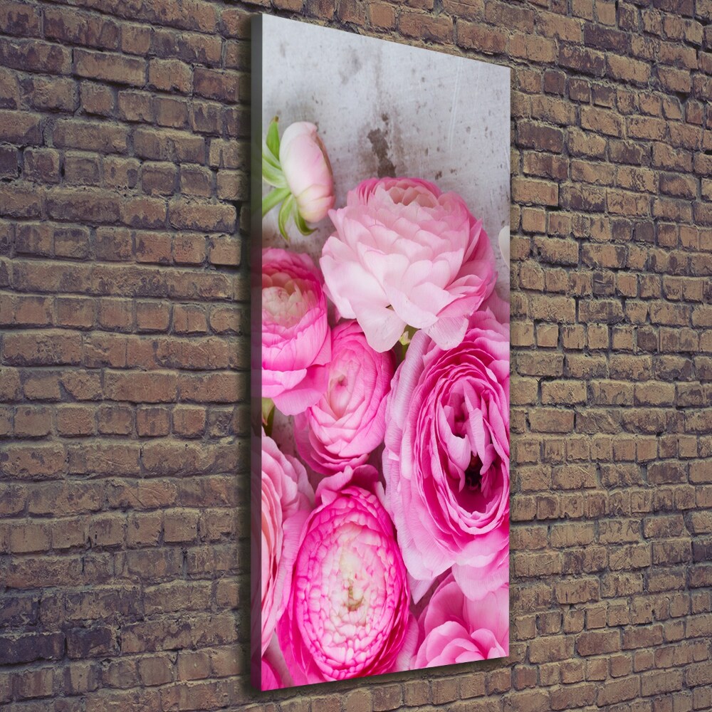 Wall art canvas large Pink