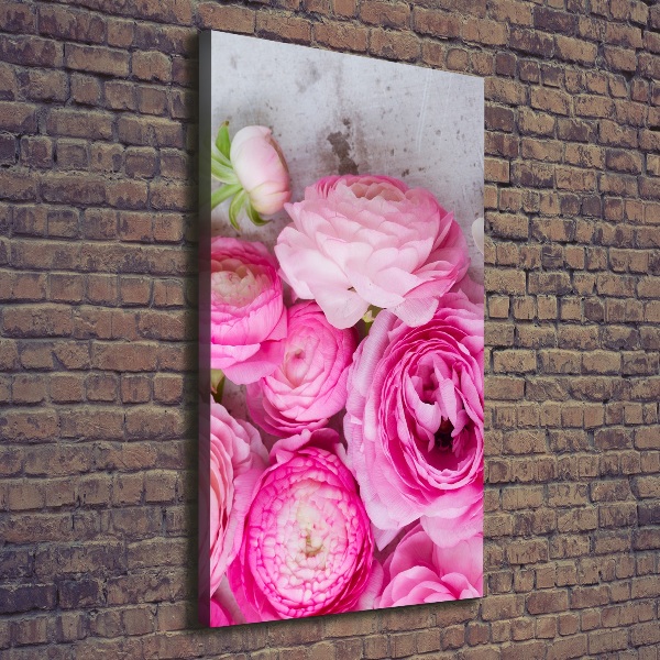 Wall art canvas large Pink