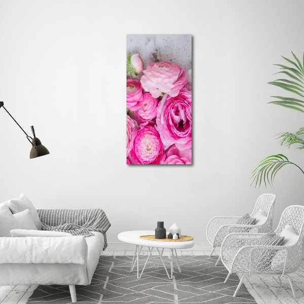 Wall art canvas large Pink