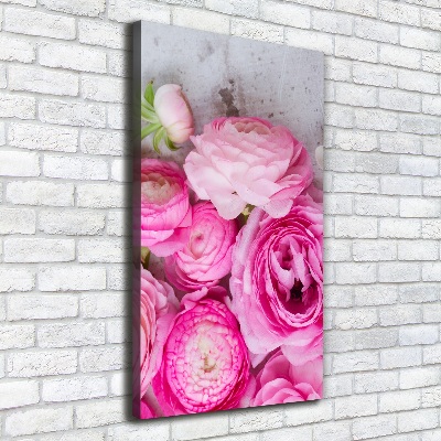 Wall art canvas large Pink