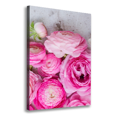 Wall art canvas large Pink