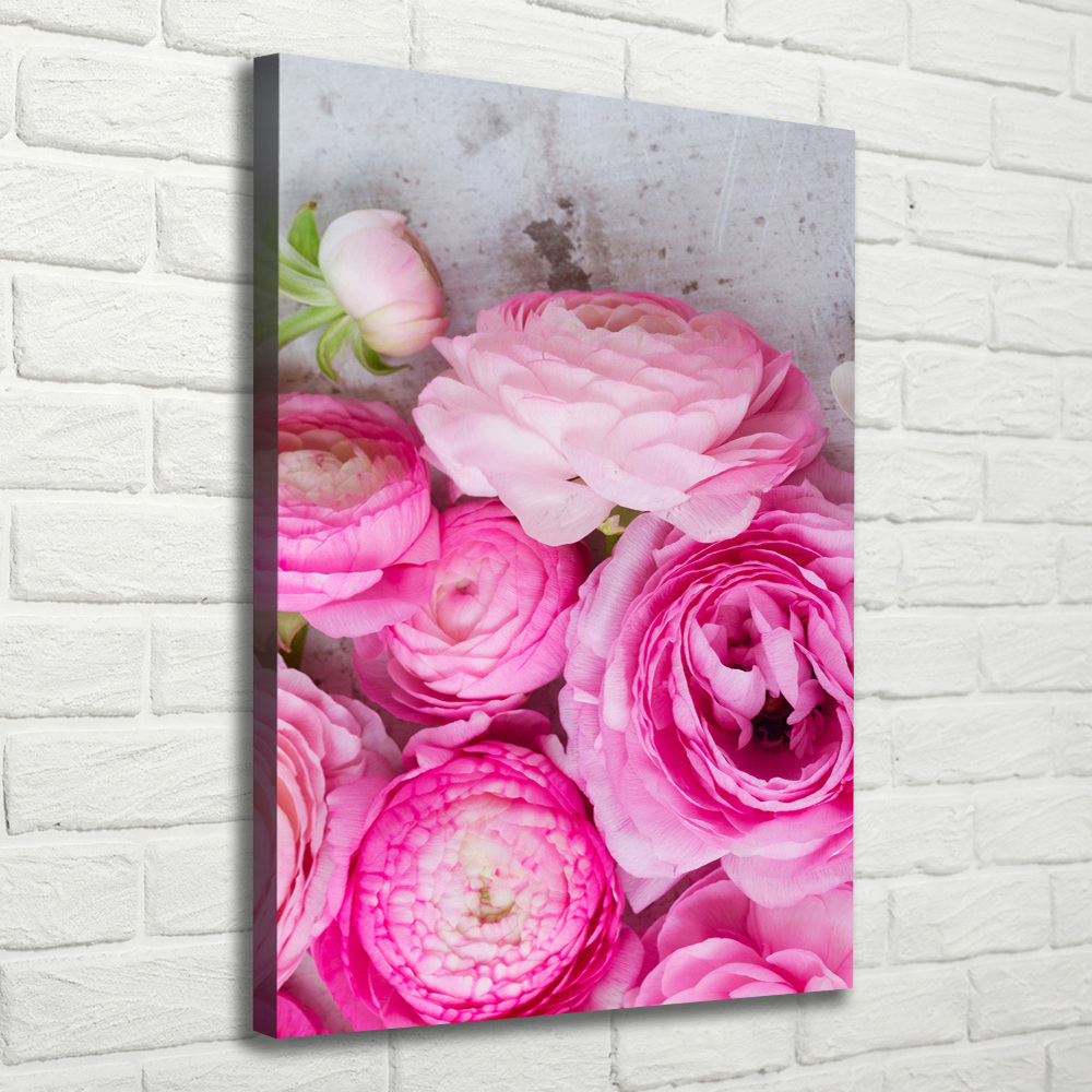 Wall art canvas large Pink