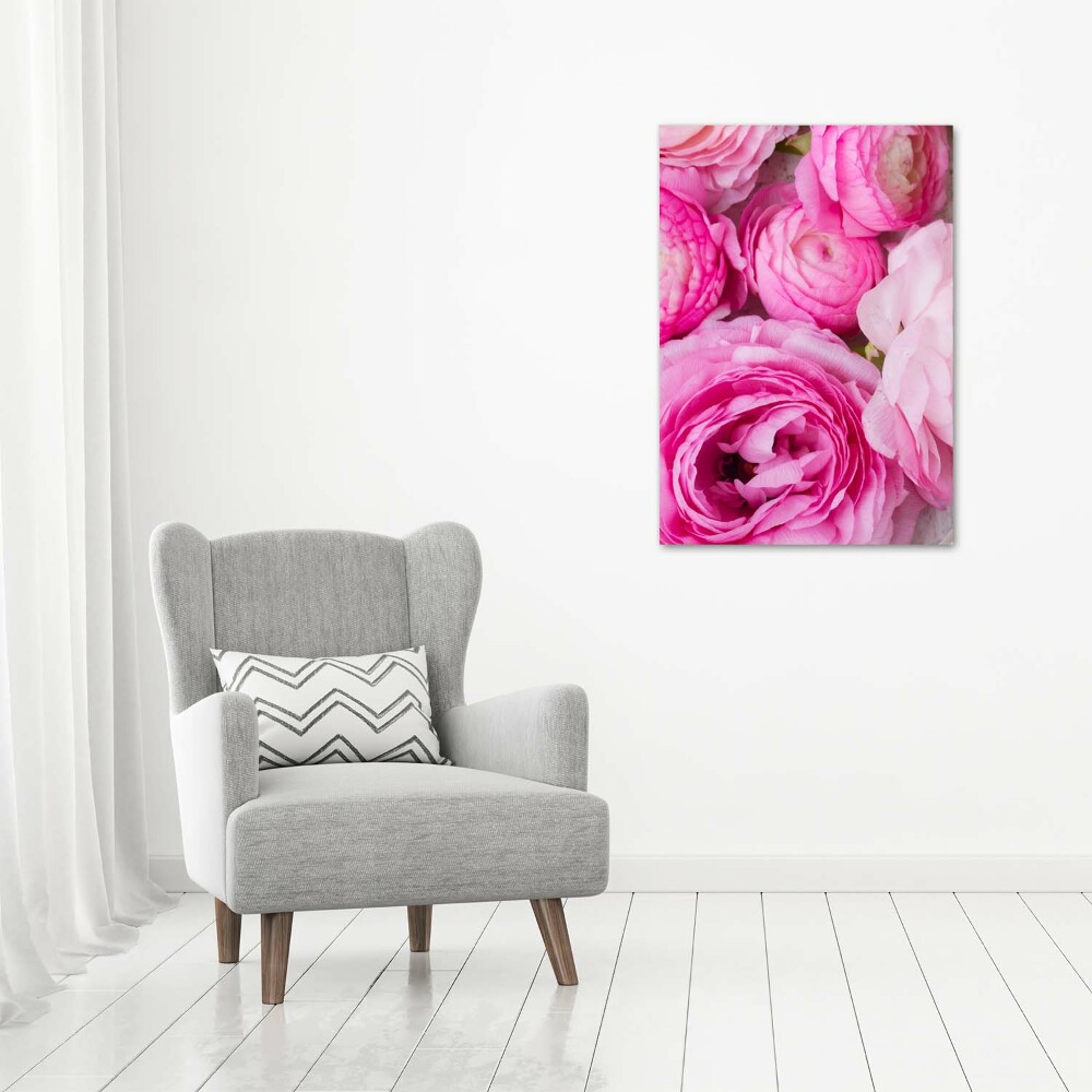 Wall art canvas large Pink