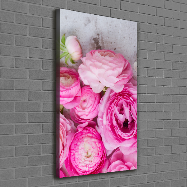 Wall art canvas large Pink