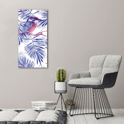 Wall canvas art Palm and bird leaves