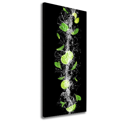 Wall art canvas large Lime