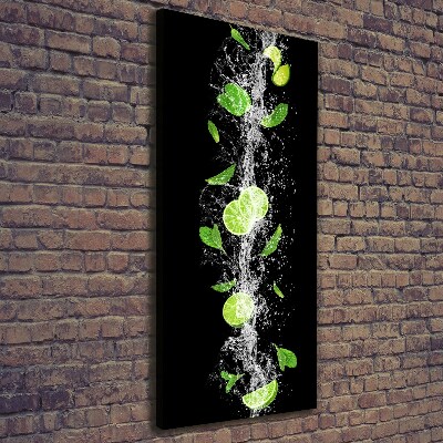 Wall art canvas large Lime