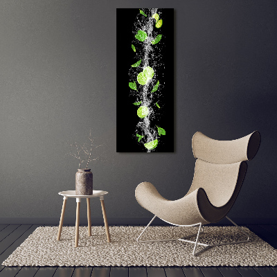 Wall art canvas large Lime