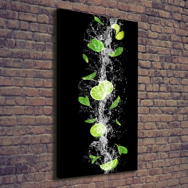 Wall art canvas large Lime