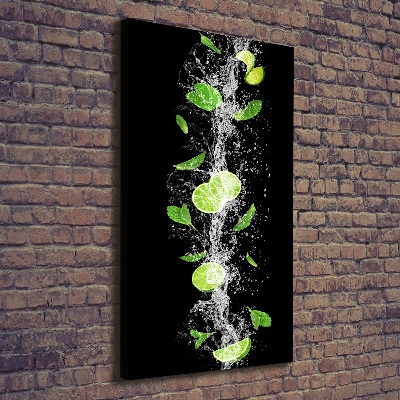 Wall art canvas large Lime