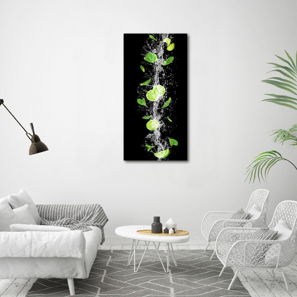 Wall art canvas large Lime