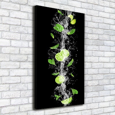 Wall art canvas large Lime