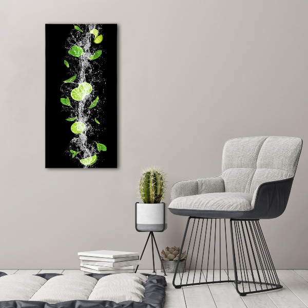 Wall art canvas large Lime