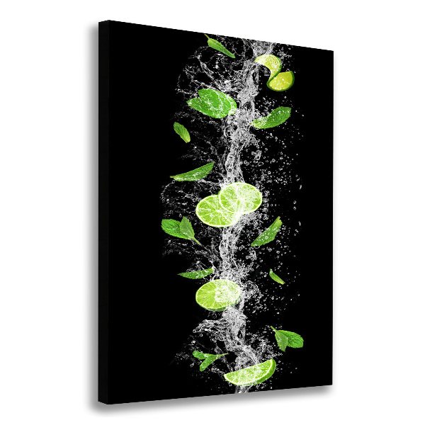 Wall art canvas large Lime