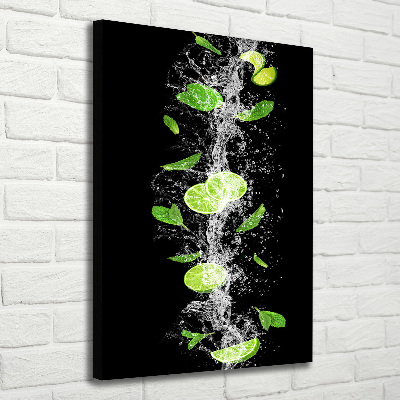 Wall art canvas large Lime