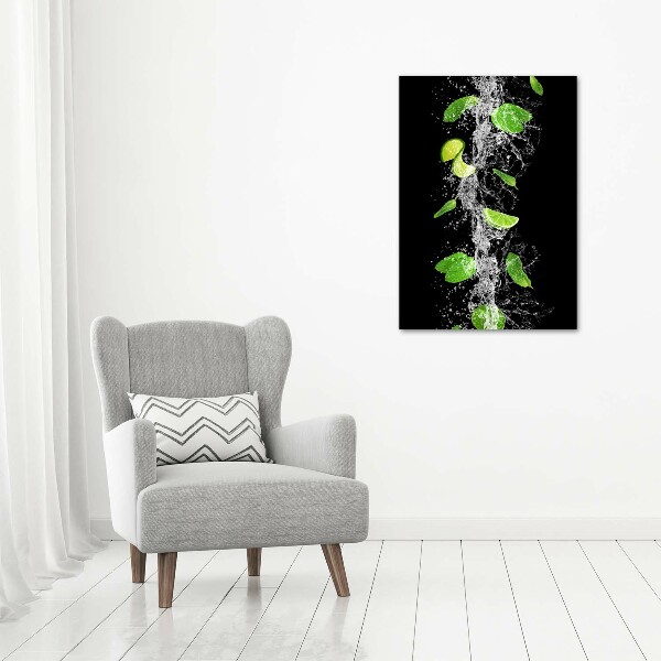 Wall art canvas large Lime