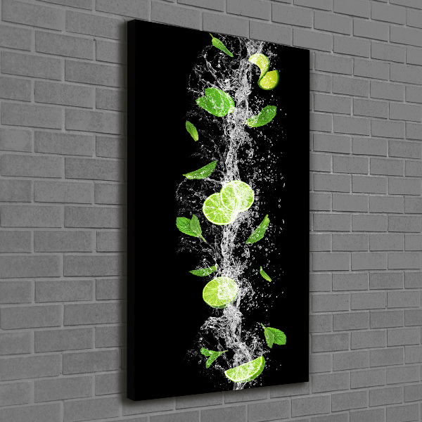 Wall art canvas large Lime