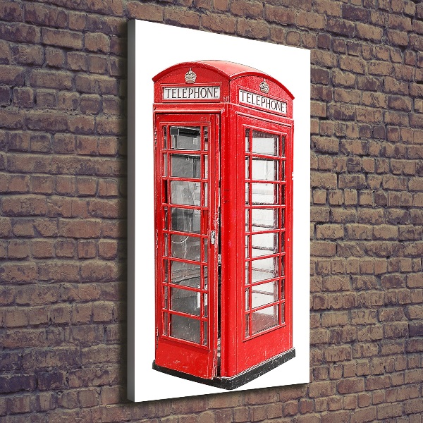 Wall art canvas large telephone booth