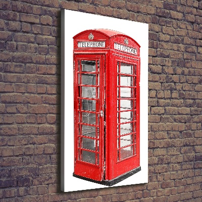 Wall art canvas large telephone booth