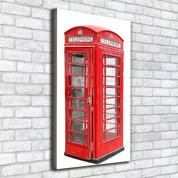 Wall art canvas large telephone booth