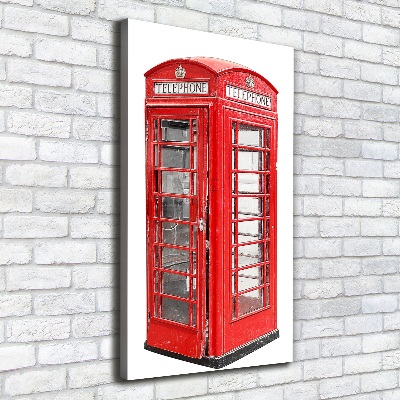 Wall art canvas large telephone booth