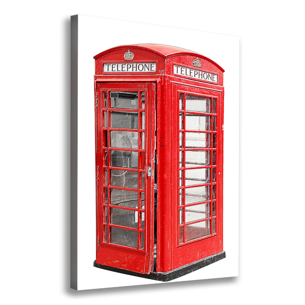 Wall art canvas large telephone booth