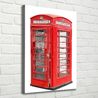 Wall art canvas large telephone booth