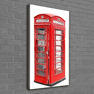 Wall art canvas large telephone booth