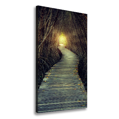 Canvas wall art Path in the forest