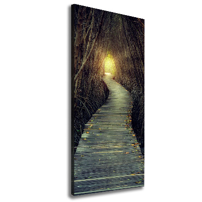 Canvas wall art Path in the forest