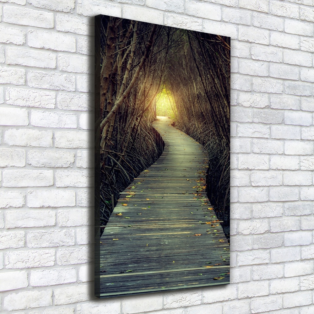 Canvas wall art Path in the forest