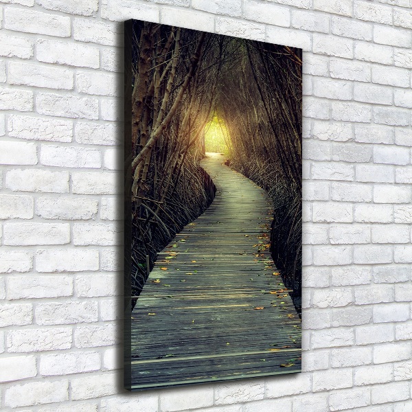 Canvas wall art Path in the forest