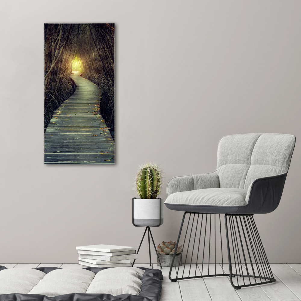 Canvas wall art Path in the forest