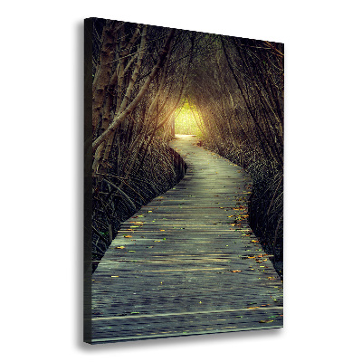 Canvas wall art Path in the forest