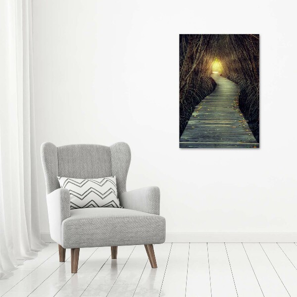 Canvas wall art Path in the forest