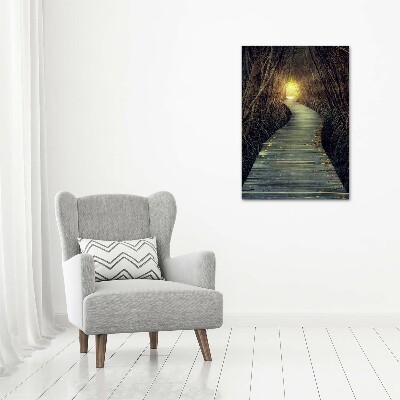 Canvas wall art Path in the forest