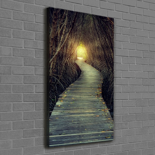 Canvas wall art Path in the forest