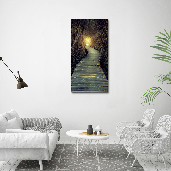 Canvas wall art Path in the forest