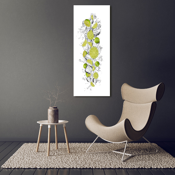 Large canvas wall art Lime