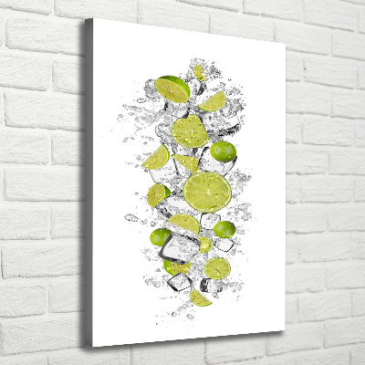 Large canvas wall art Lime