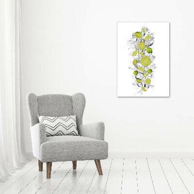 Large canvas wall art Lime