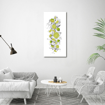 Large canvas wall art Lime