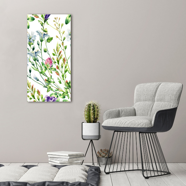 Wall canvas art Field flowers