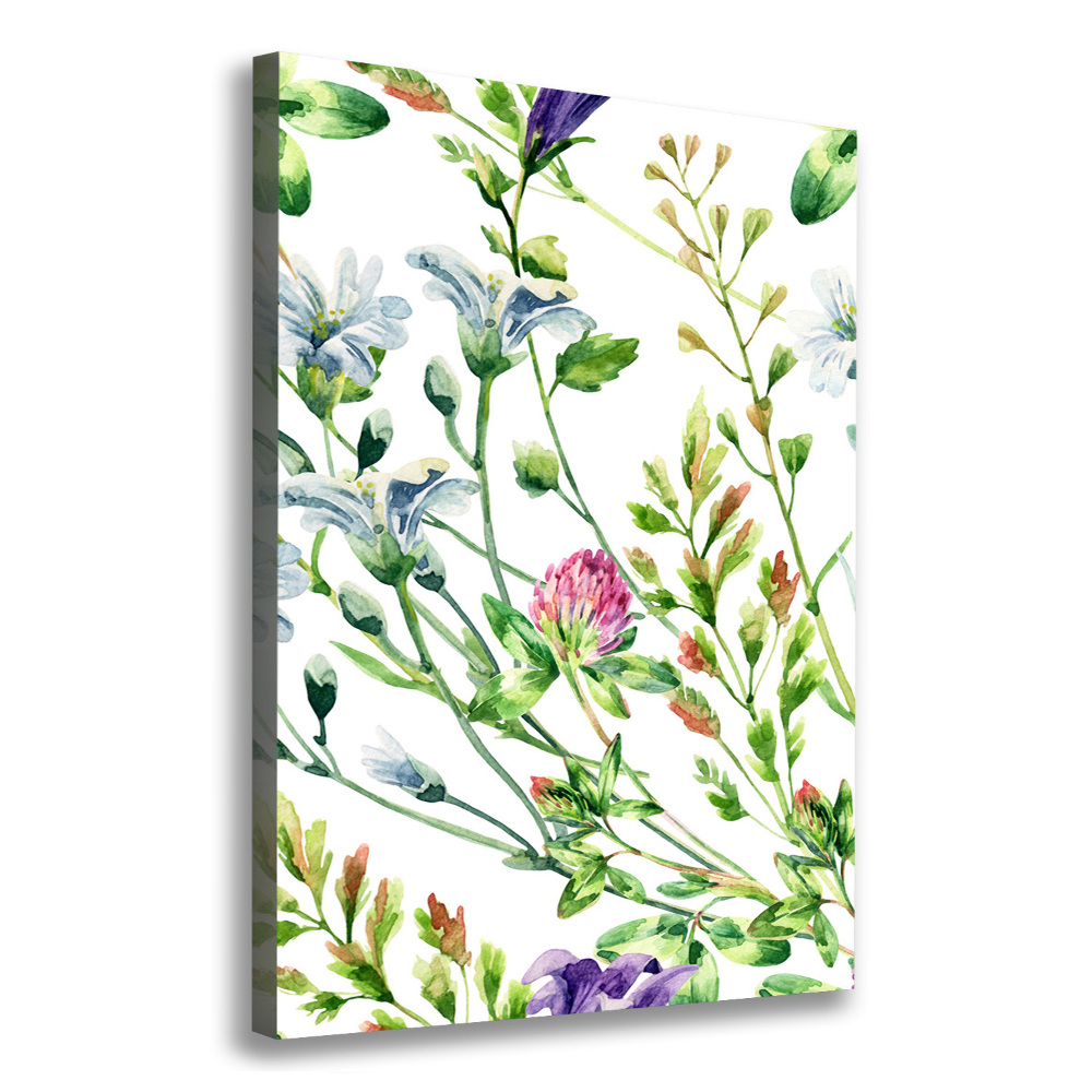 Wall canvas art Field flowers