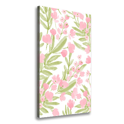 Canvas wall art Pink flowers