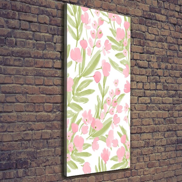 Canvas wall art Pink flowers